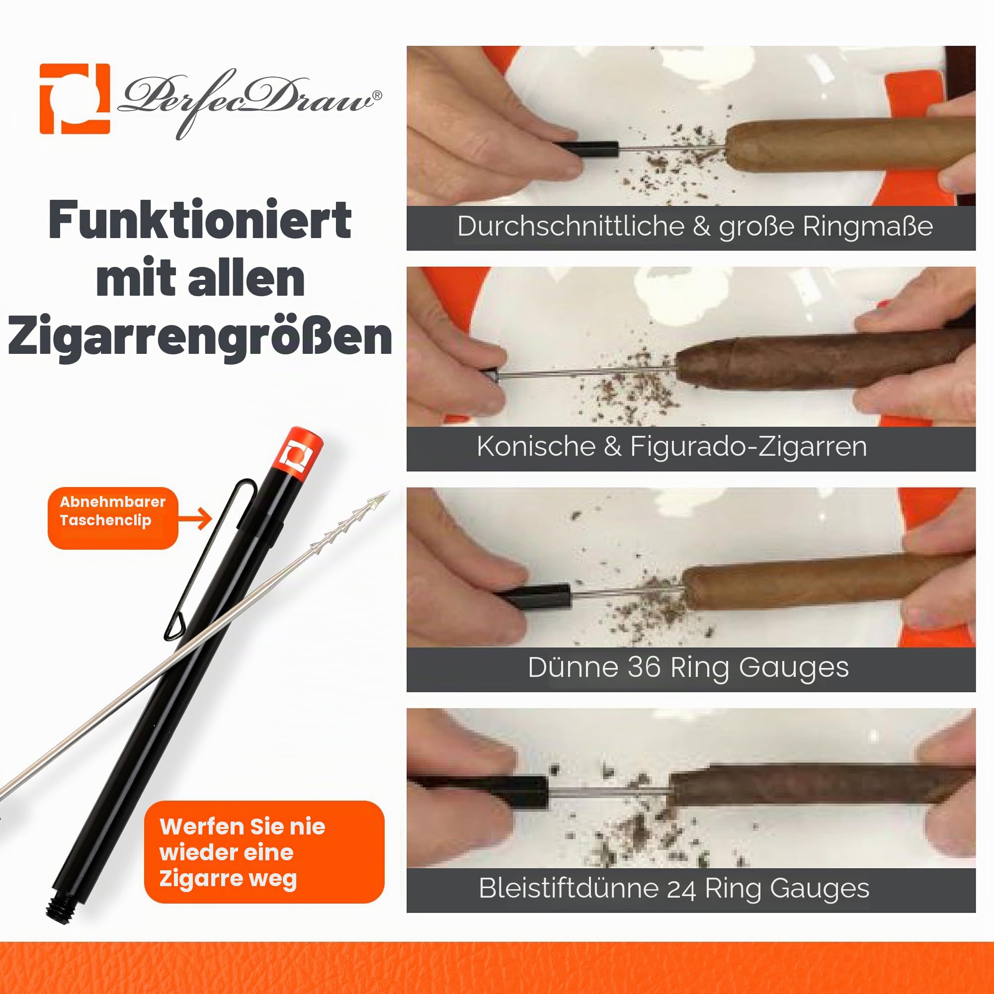 Perfec Cigar Solutions Präzision Zigarre Enhancer zeichnen Werkzeug & Nubber