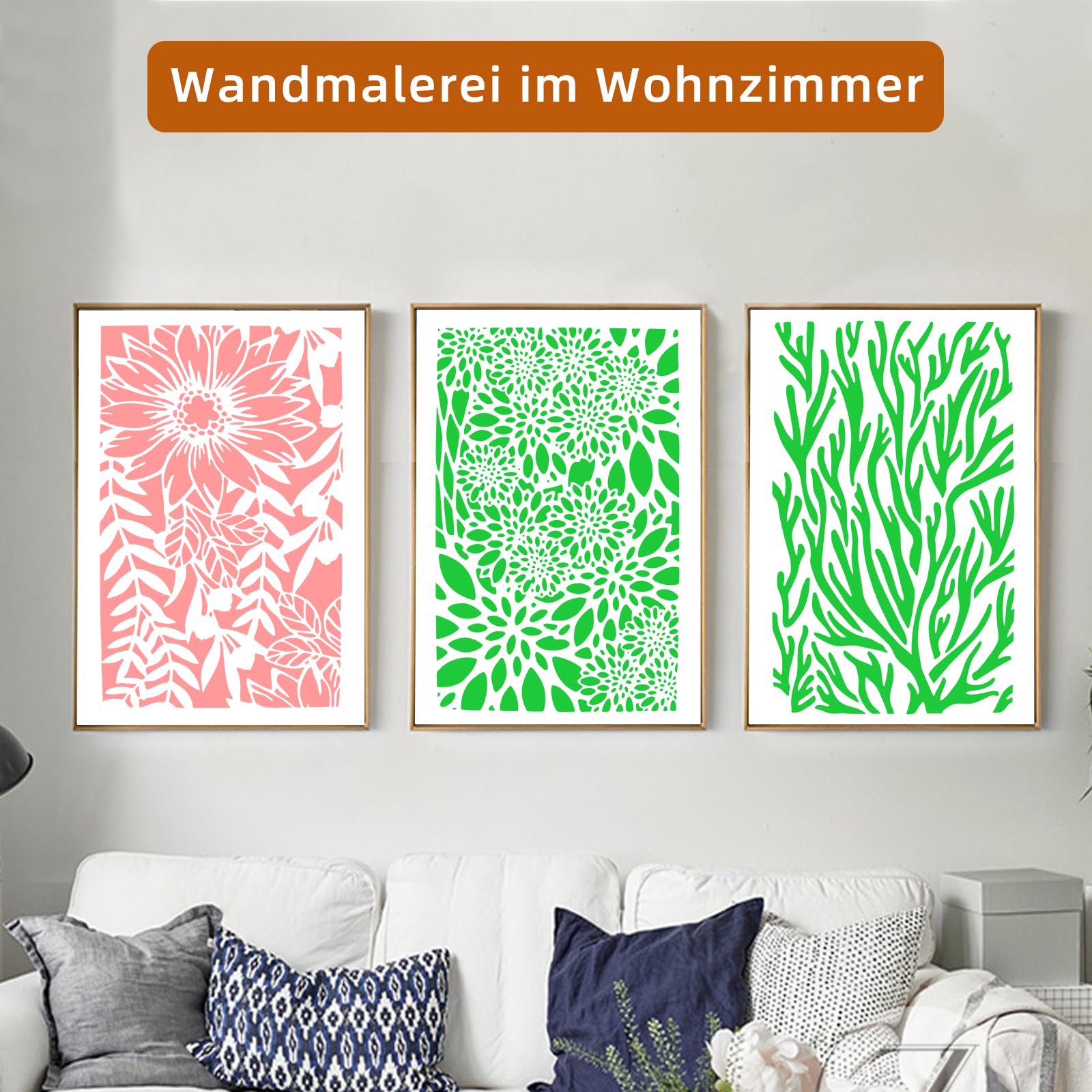 16 sjablonen om te schilderen, gemengde sjablonen om te knutselen, herbruikbaar, 27,9 x 17,8 cm, houtnerf, spuitverfsjabloon, textuursjablonen, spinnenweb, laagsjablonen-sjablonen voor doe-het-zelf