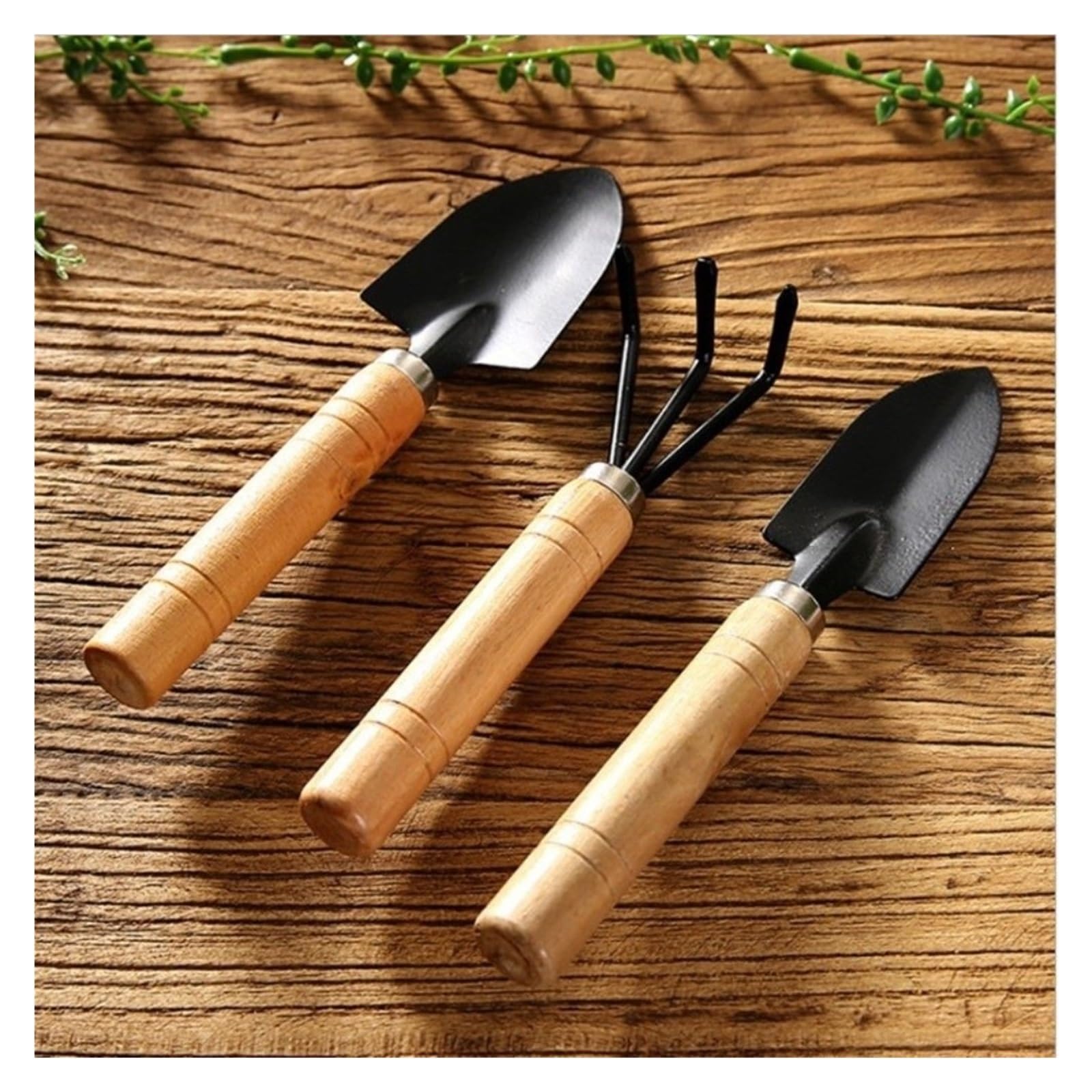 Juego de herramientas de jardín, palas para plantar con mango de madera, 10/12 piezas, duraderas y versátiles para jardinería y paisajismo, ideal para propietarios de viviendas y jardineros