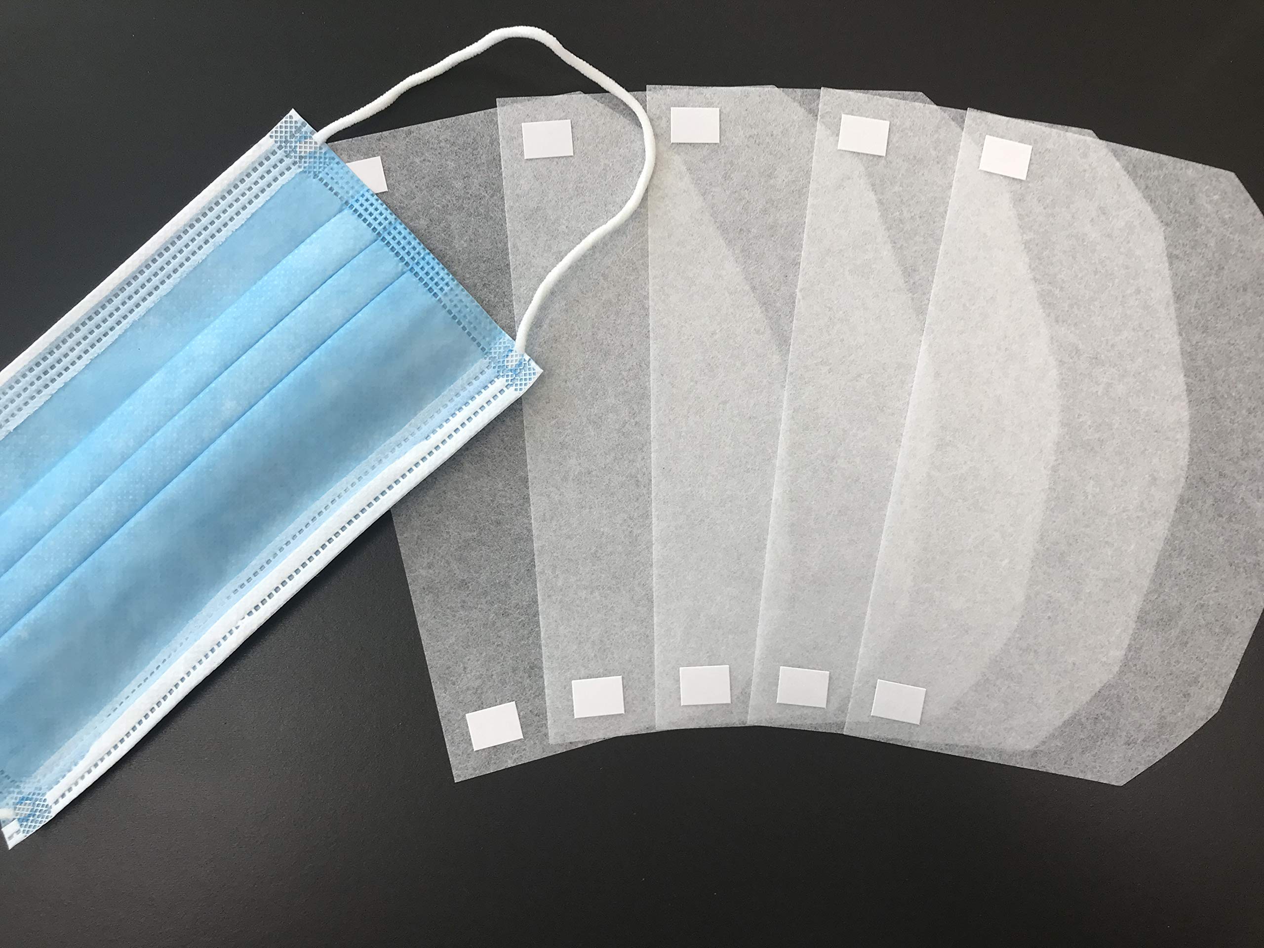 Faceslip Mask Liners (25 Slips per Pack), Blocks Oil and Makeup, Cleaner Mask Wearing, Peel & Stick to Inside of Mask