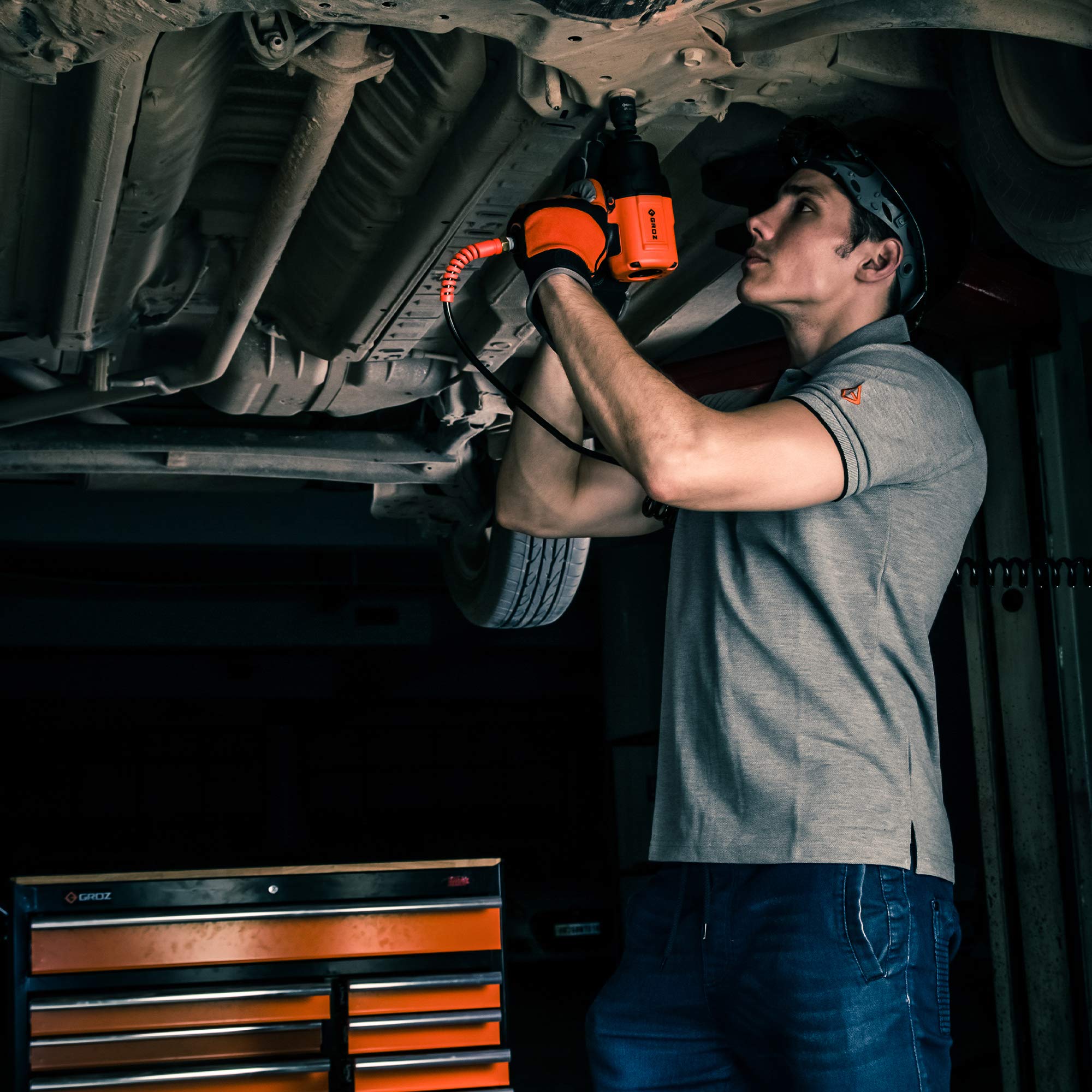 GROZ Impact Wrench with Twin Hammer Mechanism| Ideal for use in construction site, garages, maintenance jobs etc.| 3 Speed Control| Lightweight| Max. Torque: 2305 Nm| Drive:3/4”| IPW/3-4/PRM/1 2