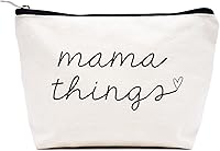 Vista 185 de LIBIHUA Bolsa de maquillaje para mujer, bolsa de cosméticos regalos para ella, bolsa de viaje femenina, Beige natural, 283-a mi increíble tía futura