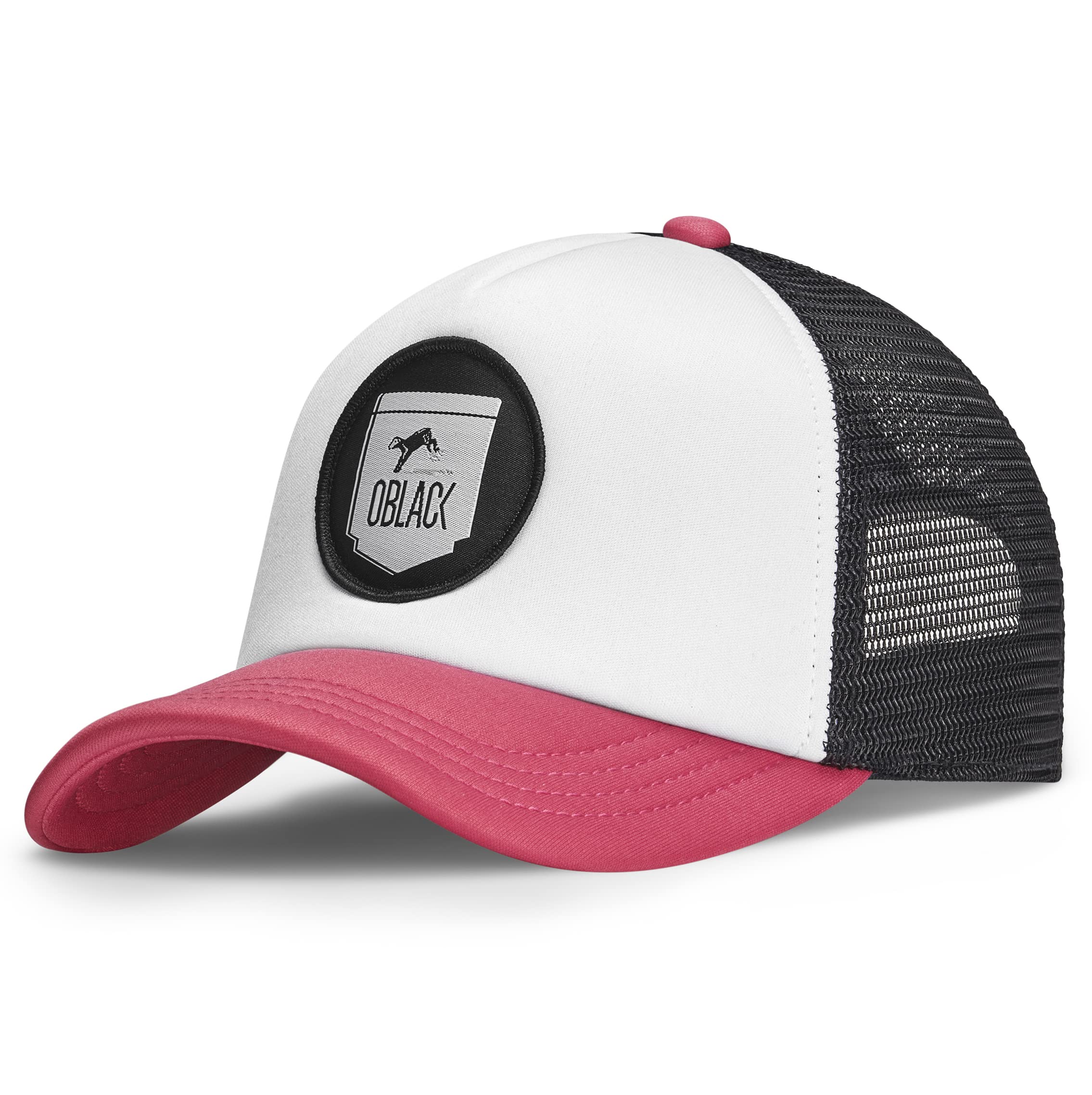 Oblack Baseball Caps Mens Trucker Cap Classic Pink Baseball Cap Adjustable Hats Men Mesh Snapback Caps for Men Accessories Hat - Men's Hats & Caps