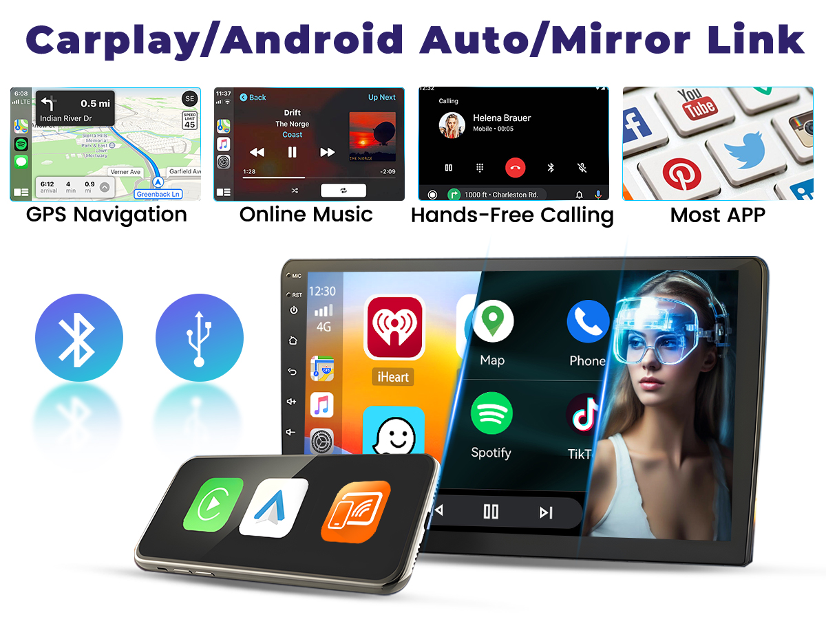 Hikity Android 15 Autoradio Für Mazda 5 (2005-2010) – 9 Zoll, 8-Core, 4+64 GB, Wireless CarPlay & Android Auto