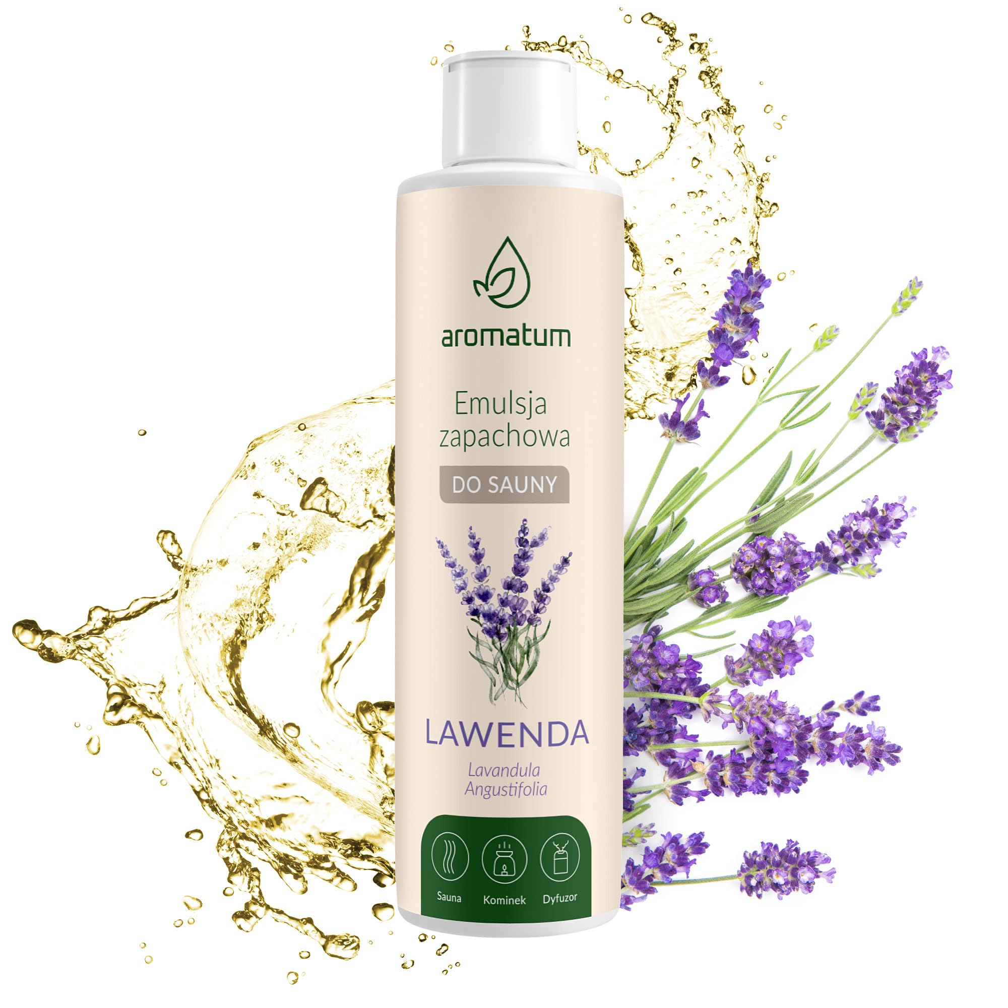 AROMATUMSauna Infusion, 250ml Natural Extract for Sauna Concentrate with Lavender Oil, Essential Oils | BIO Sauna Infusion with Natural Essential Oils | Sauna Oil for Aromatherapy, Intensive Aroma