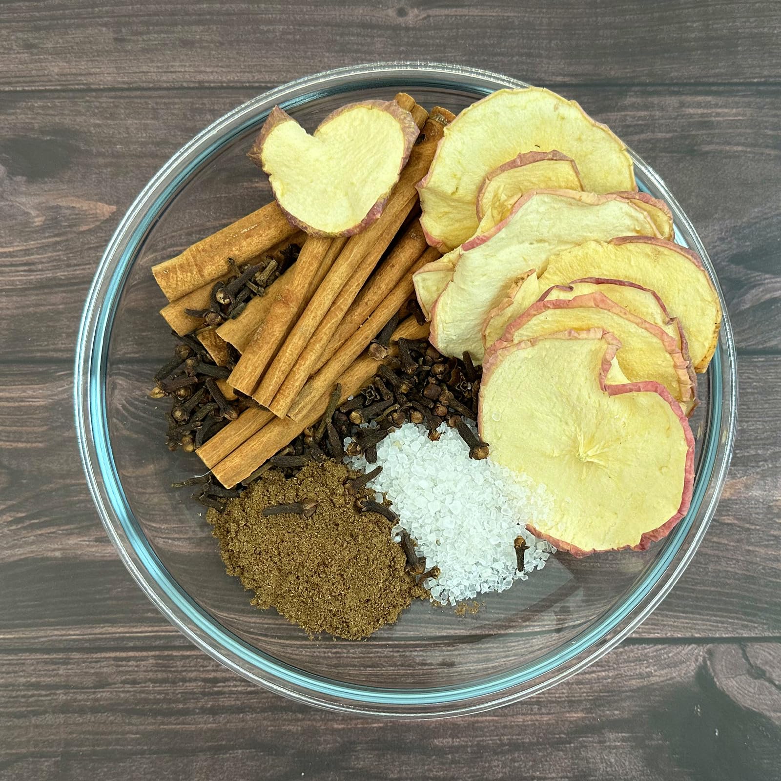 Potpourri Simmering - Dried Apple Slices, Cloves, Cinnamon, Allspice, and Vanilla Salt, Spiced Apple Cider Fragrance Stovetop Potpourri, Fall Scents, Housewarming Hostess Gift, Autumn (Spiced Cider)