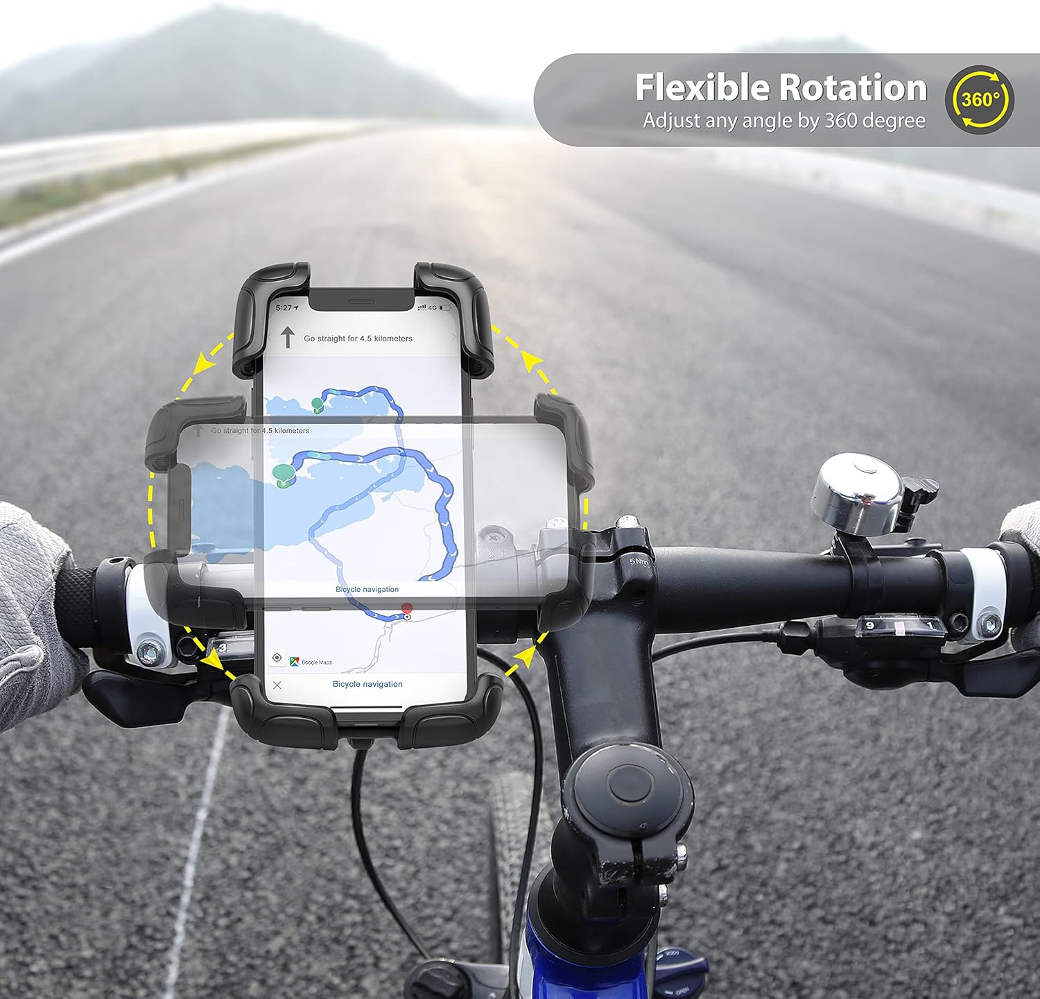 SHAWE Motorcycle Phone Mount for Bike, 【Full Protection & Super Stable】 Universal Motorcycle Bicycle Handlebar Cell Phone Holder Mount Fits All iPhone 13 Pro Max 12 11 X 8 Galaxy S21 Note20 and More : Automotive