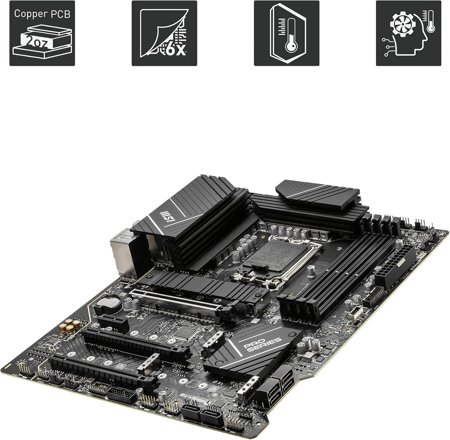 MSI PRO Z790-P WiFi ProSeries Motherboard (Supports 12th/13th/14th Gen Intel Processors, LGA 1700, DDR5, PCIe 5.0, M.2, 2.5Gbps LAN, USB 3.2 Gen2, HDMI/DP, Wi-Fi 6E, Bluetooth 5.3, ATX)