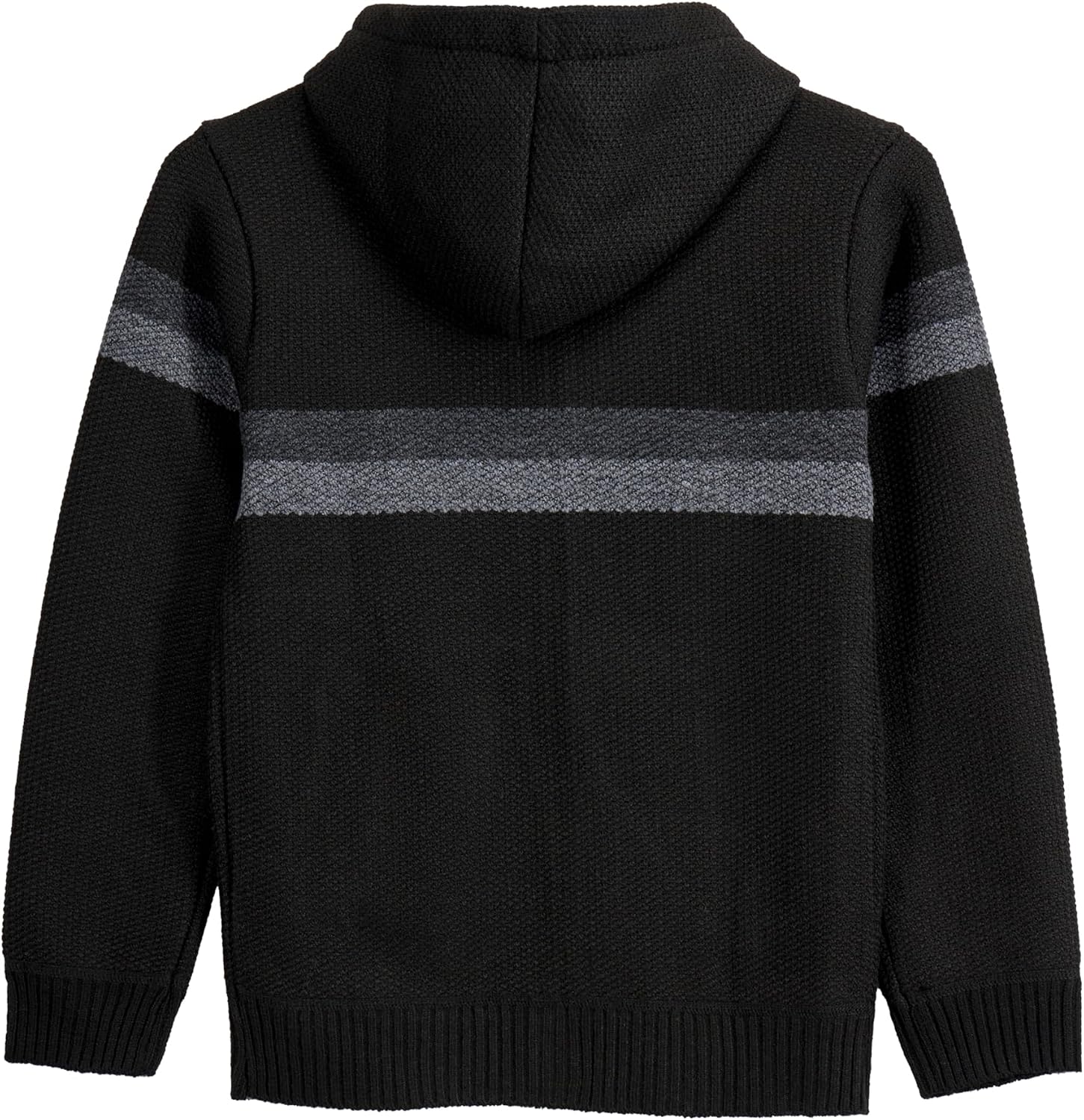X RAY Boys (6-12) Full Zip Fleece Flannel Lining Sweater with Hood, Kids Knit Sweater for Spring, Fall and Winter
