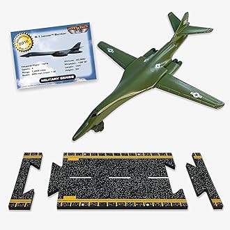 Hot Wings B-1 Lancer Bomber with Connectible Runway Die Cast Plane