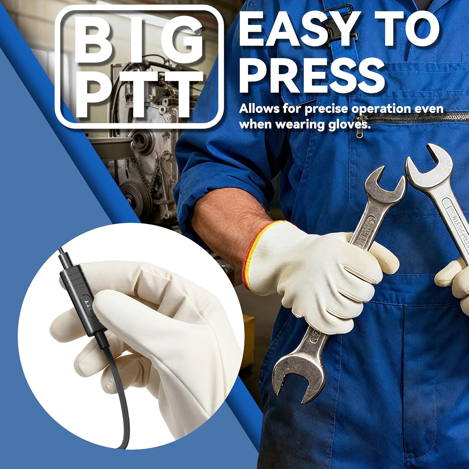 SAMCOM Walkie Talkies Earpiece with Mic PTT 2 Pin Transparent Acoustic Tube K Head Headset Surveillance Covert Air Tube Ear Piece Compatible Radios, 6 Packs - Image 2