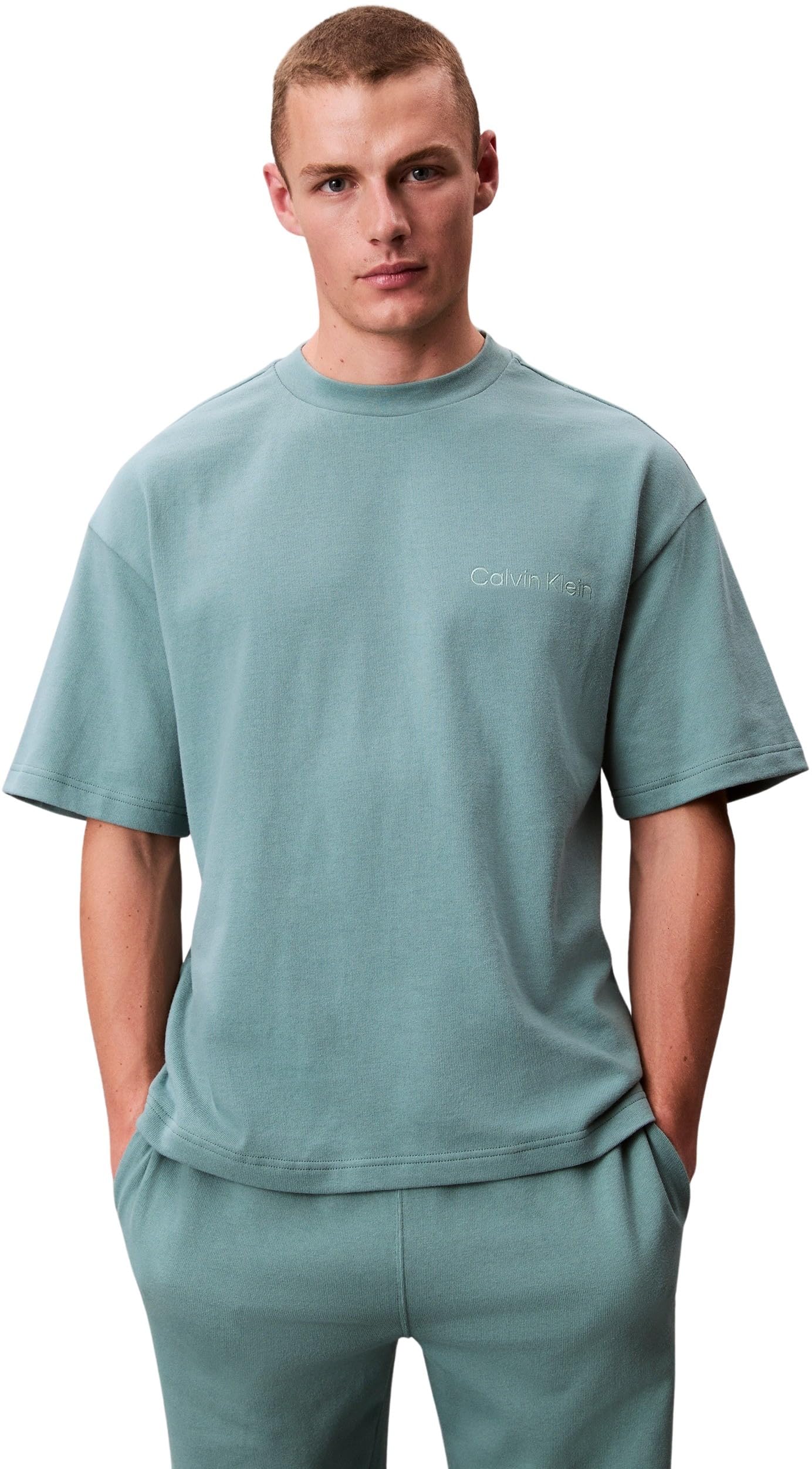Calvin Klein Men's Cotton Jersey Pyjama Top L Trellis