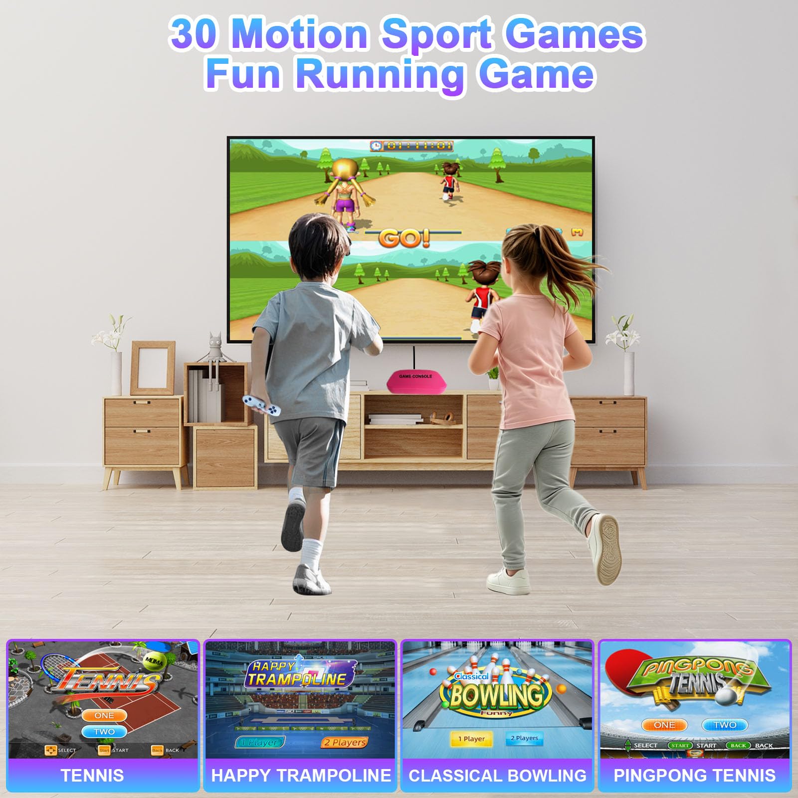 YRPRSODF TV Game Console Built in 883 Games, Handheld Retro Video Game Machine with 2.4G Wireless Gamepad Somatosensory Control, HDMI USB Plug and Play, Home Interactive& Puzzle Games for Kids& Adults