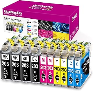 Galada Compatible Ink Cartridge Replacement for Brother LC203XL LC203 LC201 LC201XL for MFC-J480DW MFC-J485DW MFC-J680DW MFC-J880DW MFC-J885DW MFC-J460DW MFC-J4420DW MFC-J5520DW Printer (10 Pack)