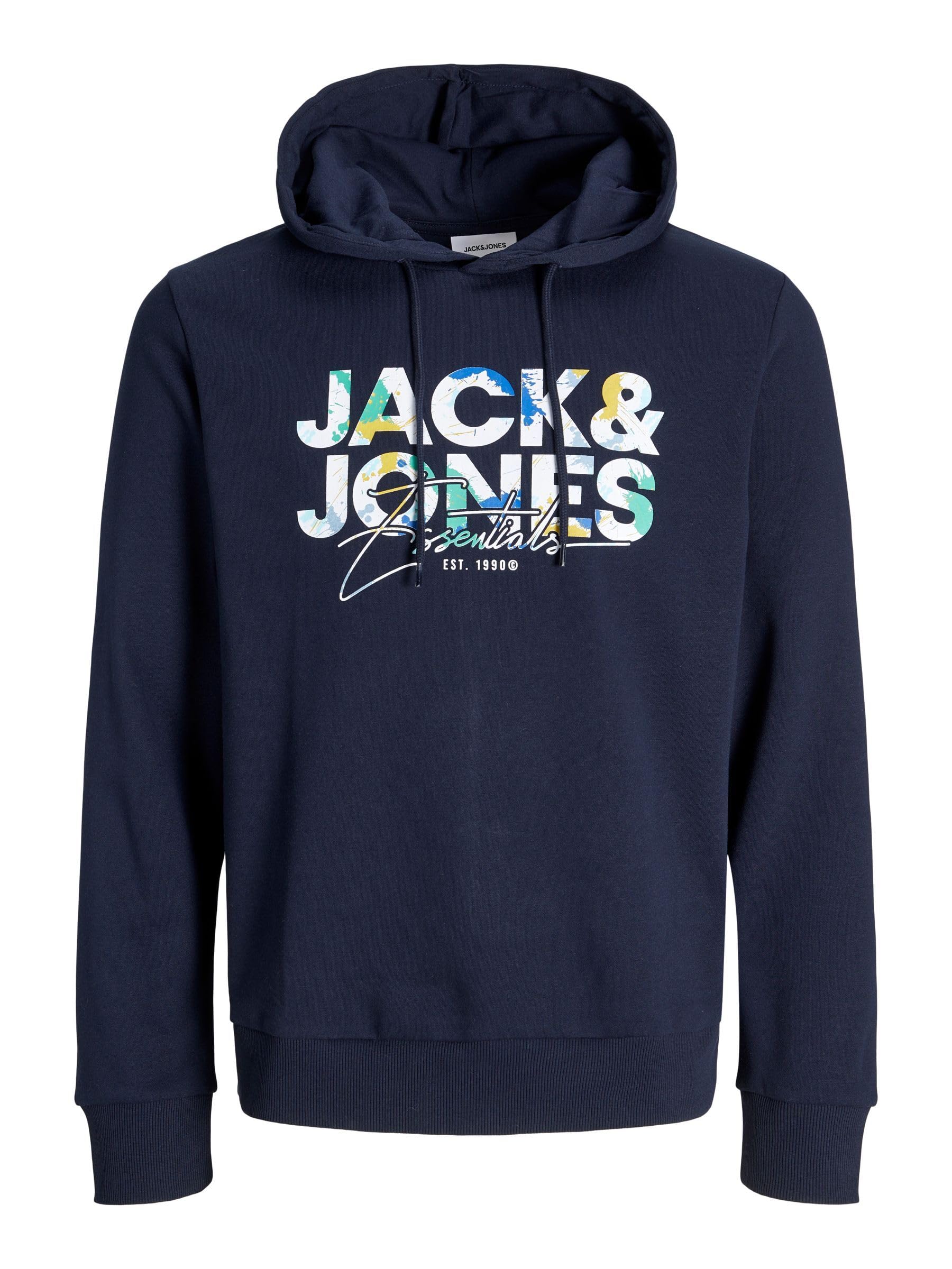 Jack & Jones Men's Sky Captain Jjgeplas Sweat Hood Pls - Plus Size, 3XL
