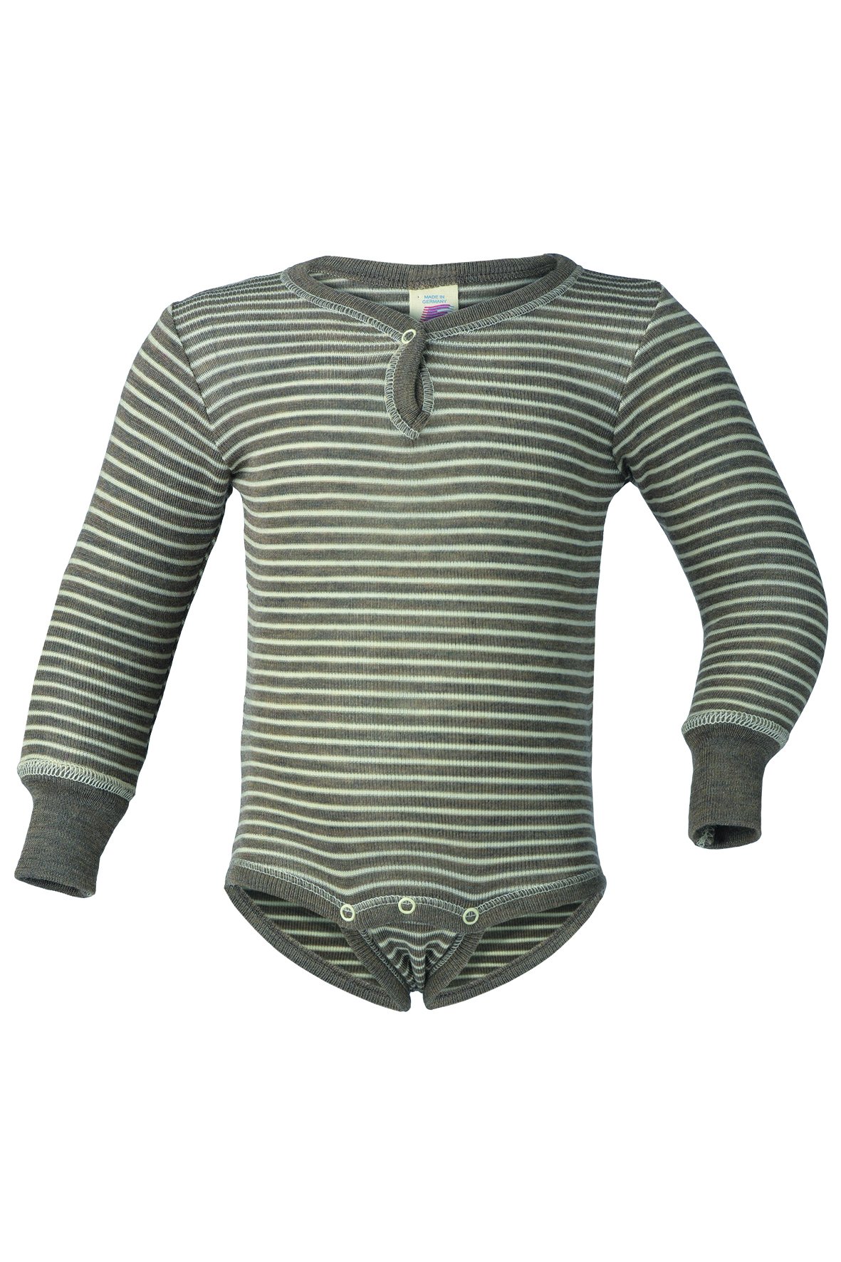 Engel Body niemowlęce z wełny jedwabnej z zatrzaskiem - wełniane body