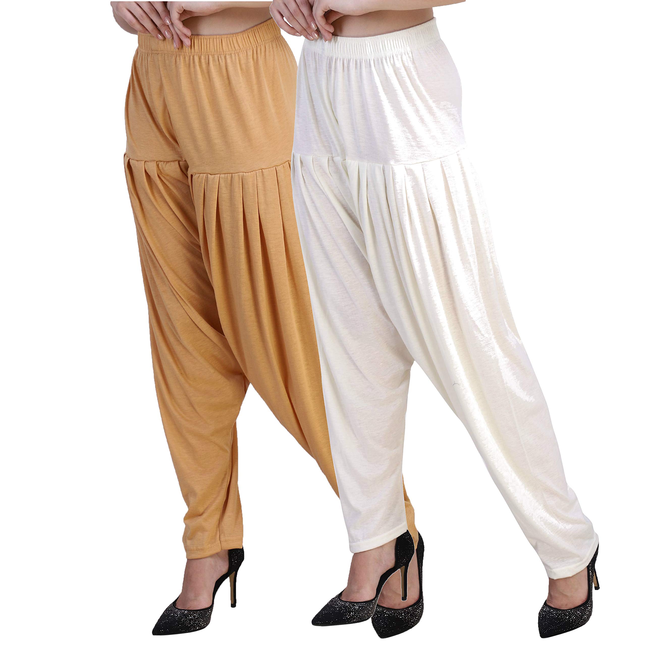 casuals Combo Offer (Pack of 3) Cotton Viscose Lycra Dhoti Patiyala Salwar Harem Bottoms Pants for Womens-picture-20