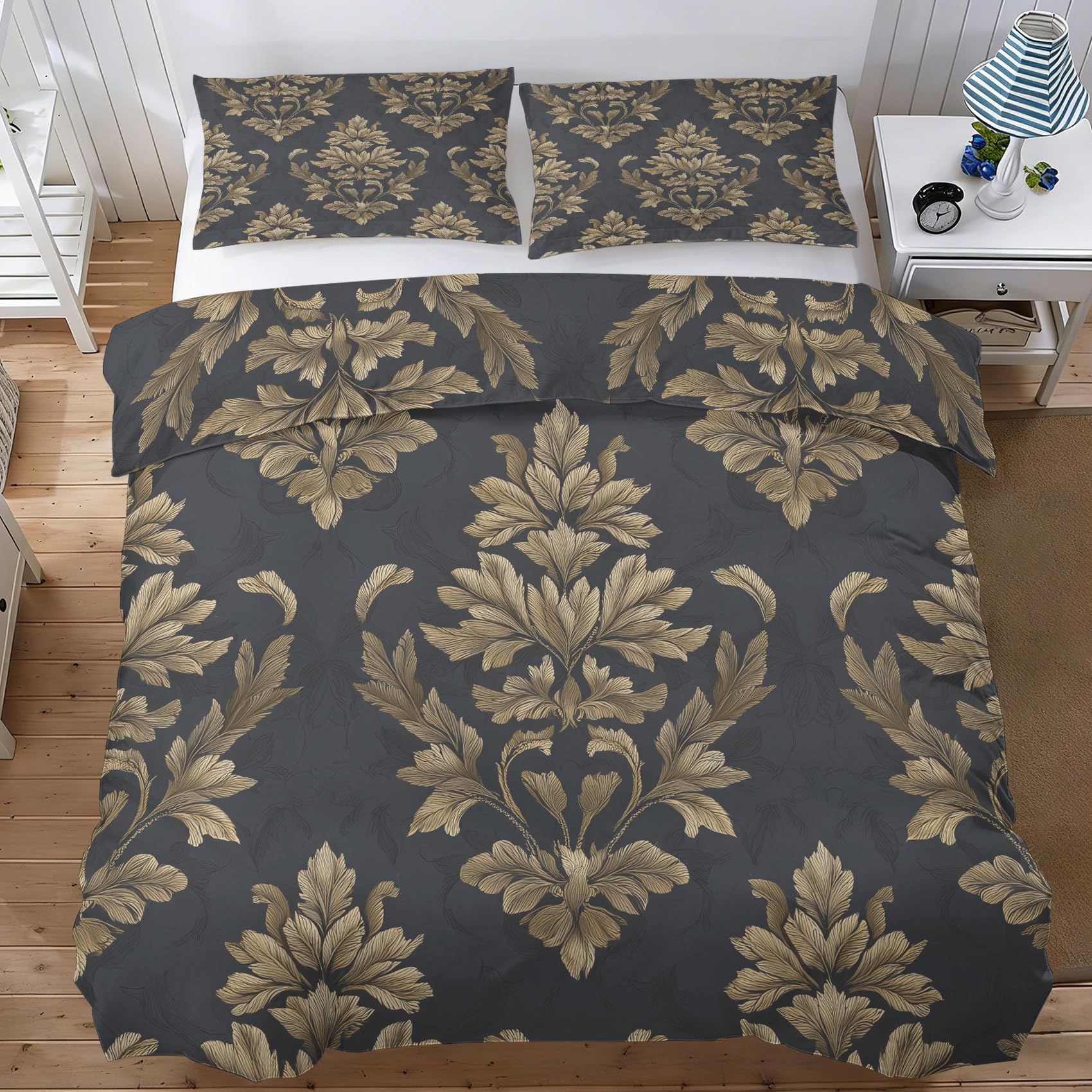 Housse de couette 220x240 baroque pour une ambiance de lit cocooning