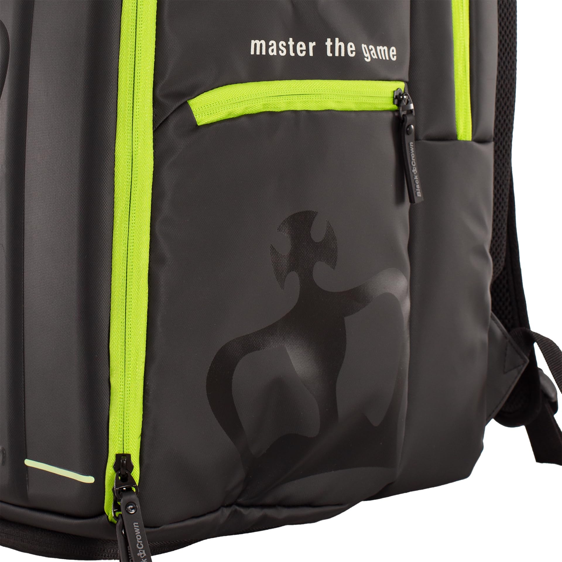 Black Crown Mochila Magic – Diseño Elegante en Negro y Amarillo (30% EVA, 70% PVC), Compartimento para Palas, Bolsillo para Zapatillas y Transporte Cómodo