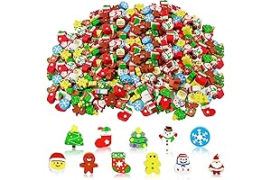 150 Pcs Christmas Mini Erasers for Kids, Christmas Desk Pets for Homework and School Classroom