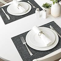 Vista 118 de Faux Leather Placemats and Coasters Set of 2, Round Leather for Dinner Table Mats Heat Resistant Non-Slip Washable Insulation Coffee Mats Kitchen