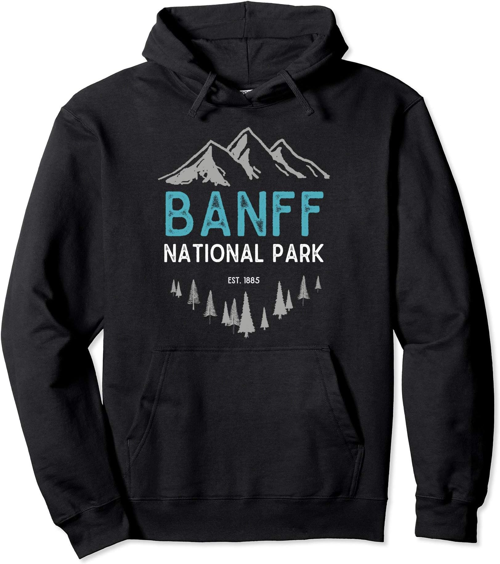 Banff National Park Gifts & ApparelBanff Hoodie Banff National Park Est 1885 Vintage Canada Pullover HoodieOEKO-TEX STANDARD 100