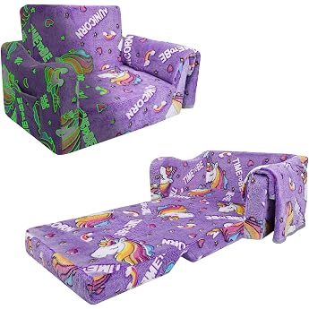 Foldable Children's Sofa 2-in-1 Soft Children Extra Large Glow in the Dark