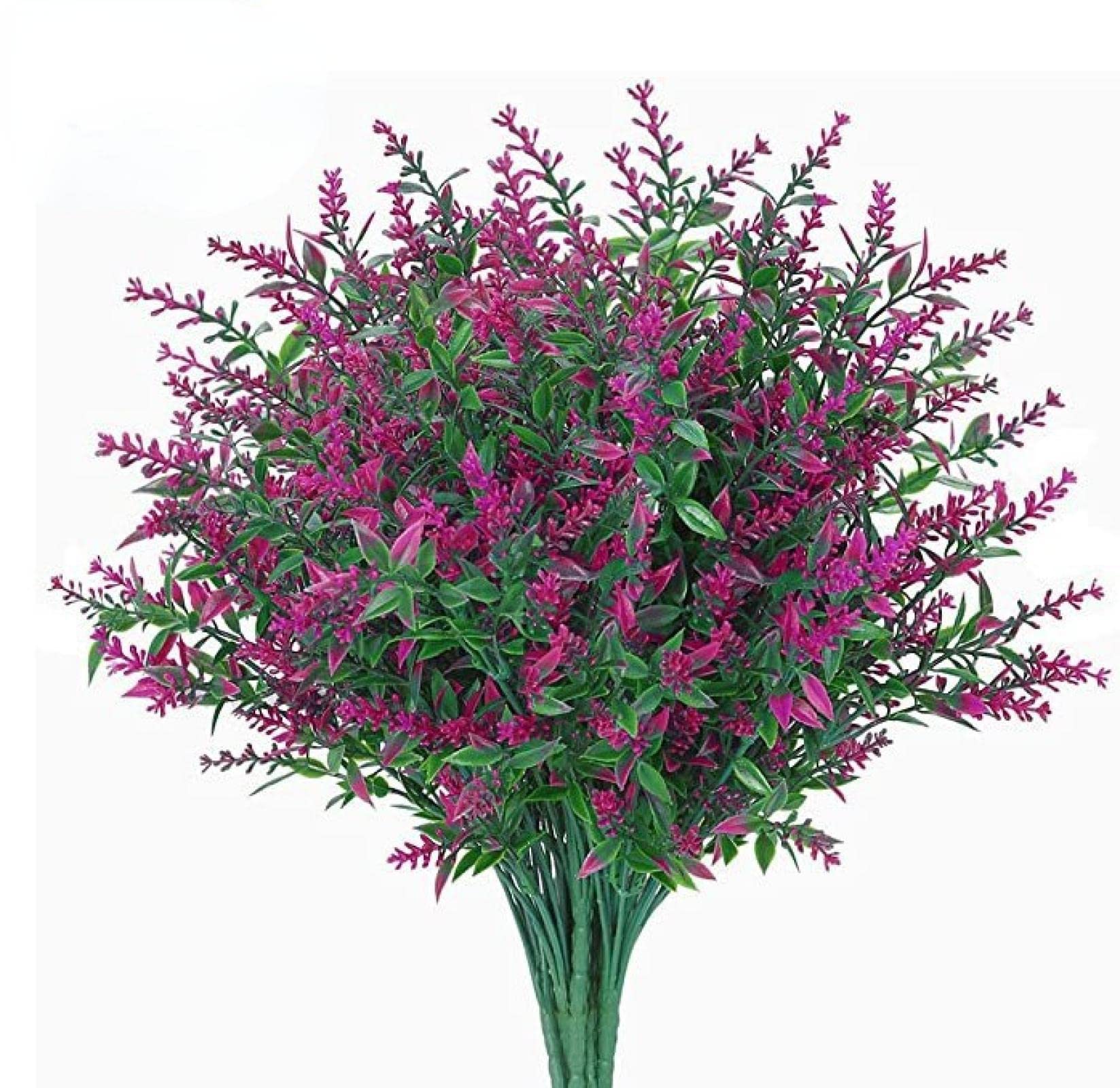 GJGHKLHL artificial flowers， Artificial Green Plants Flowers Plastic Lavender Fake Home Wedding Outdoor Balcony Black/122(Red Lotus)