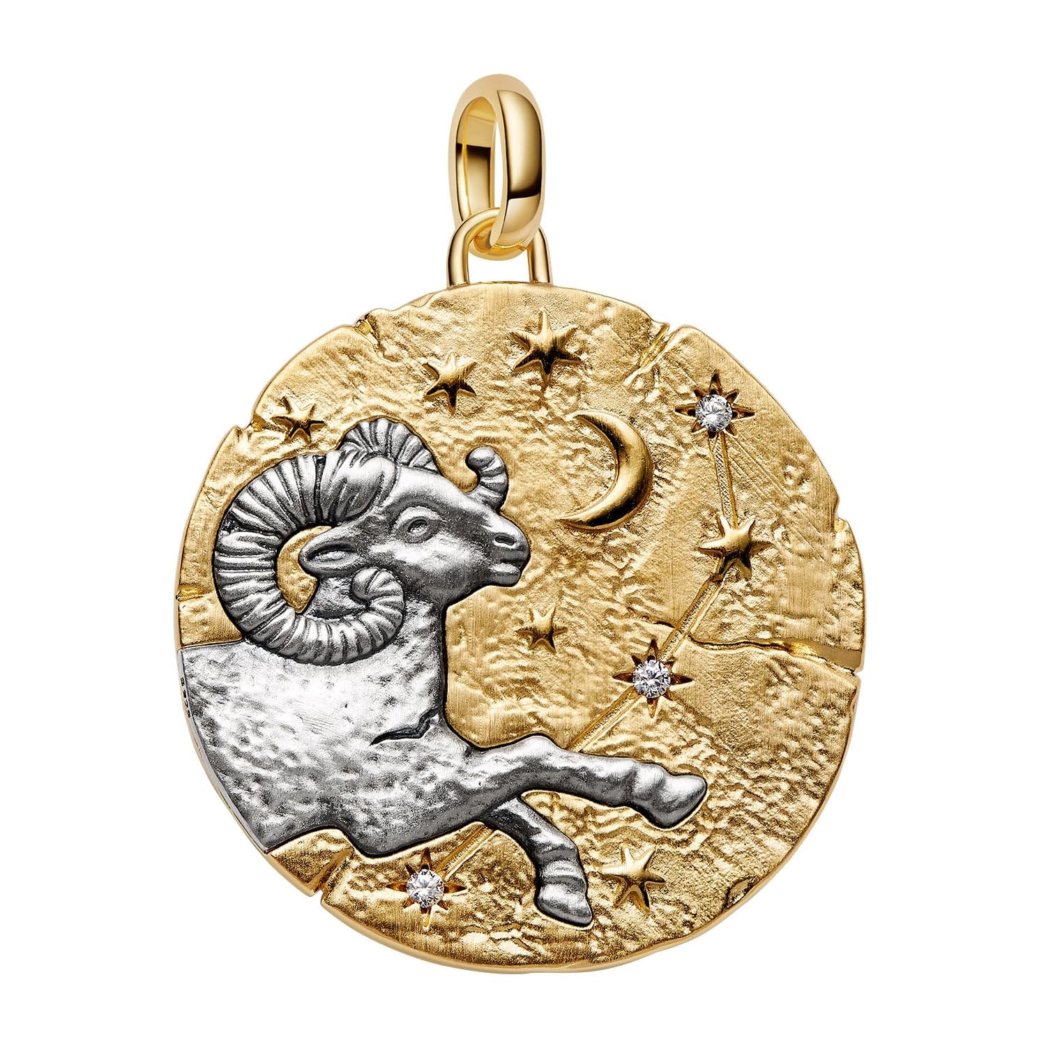PANDORA Medaillon-Charm Anhänger XL Sternzeichen Widder 764997C01