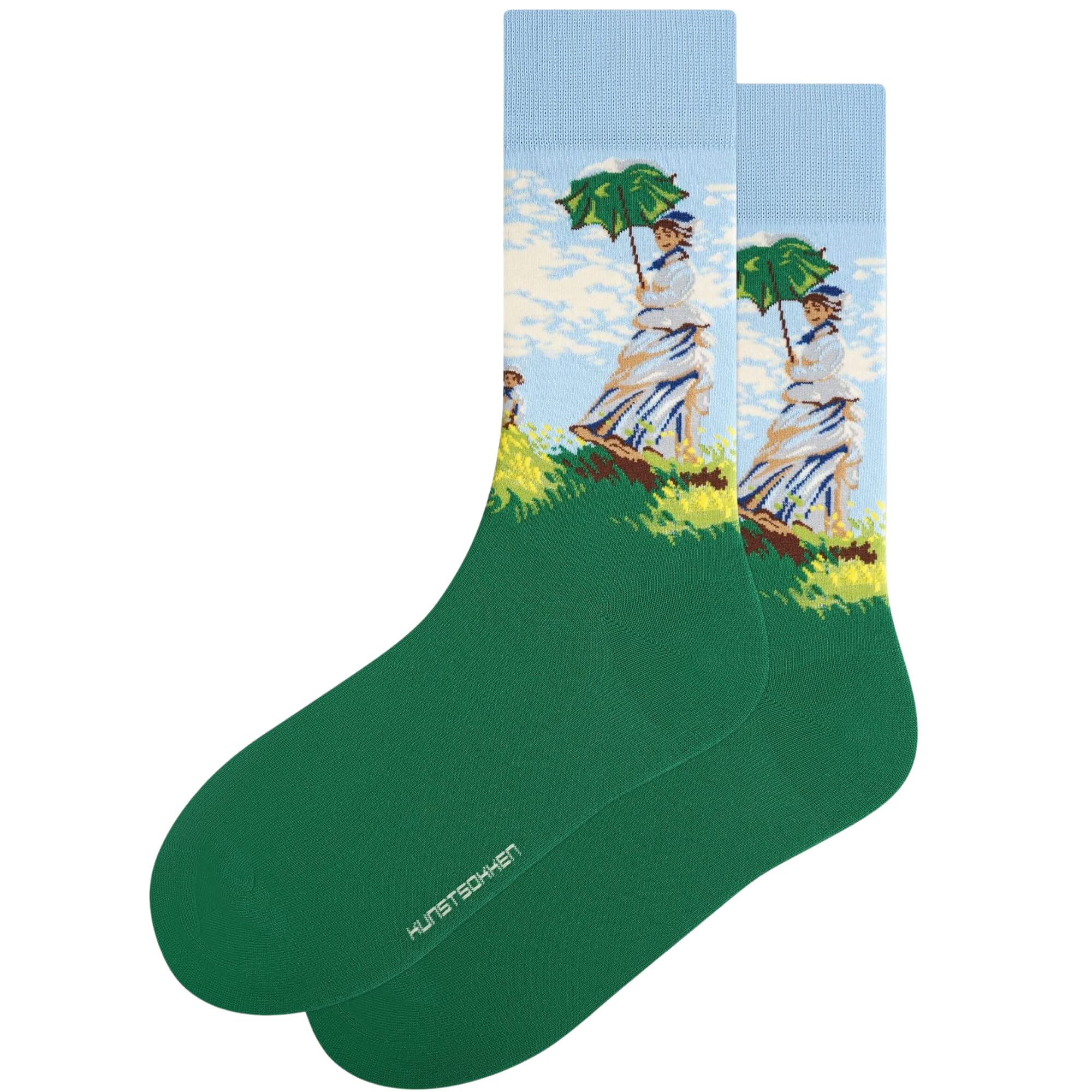 Kunstsokken Art Socks - Woman with a Parasol - Claude Monet - gifts for artists stocking presents novelty socks christmas stocking fillers women sock gift set