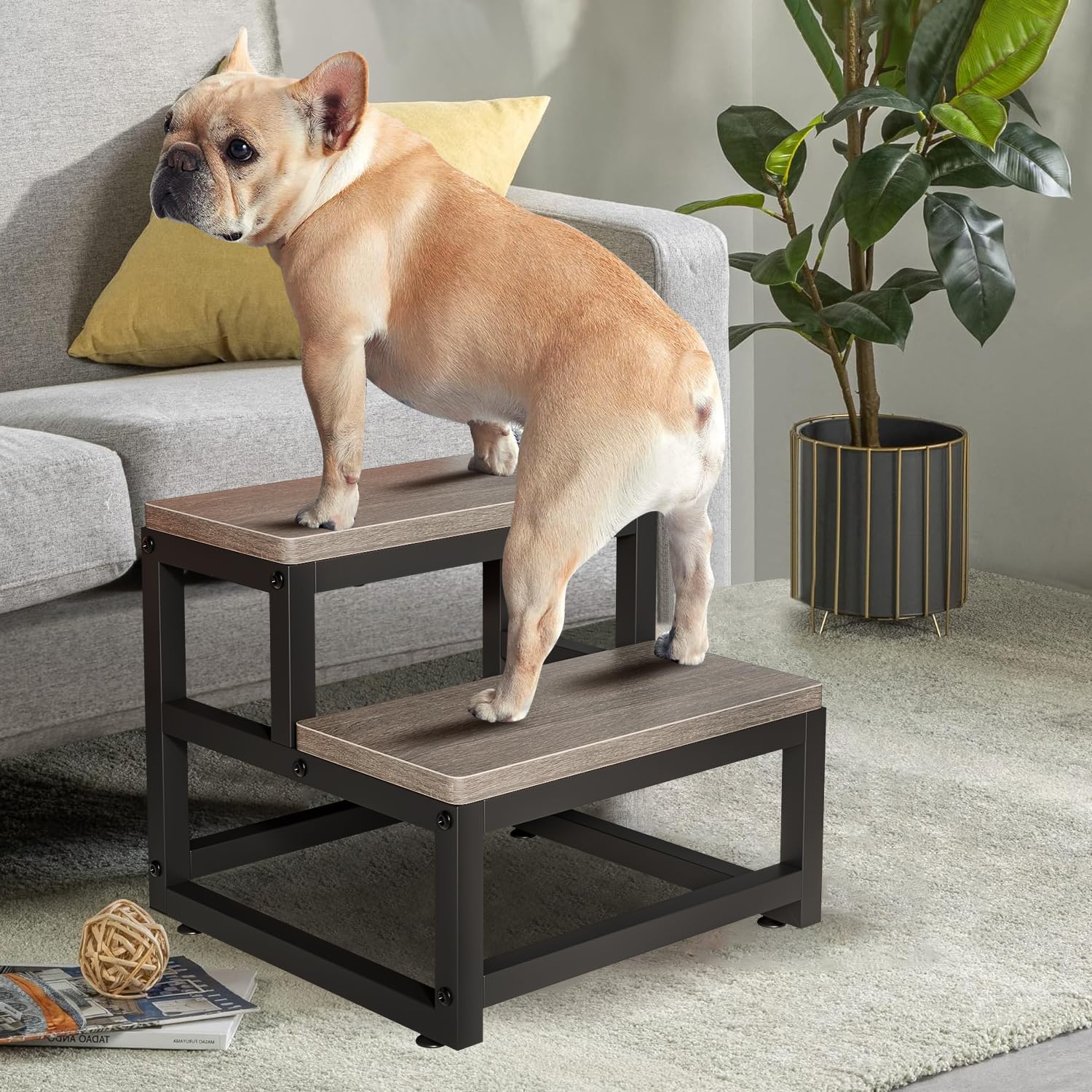 Taburete de madera, estable y práctico, taburete de 2 niveles para niños y adultos, función antideslizante, antideslizante, asiento seguro, baño, dormitorio, balcón
