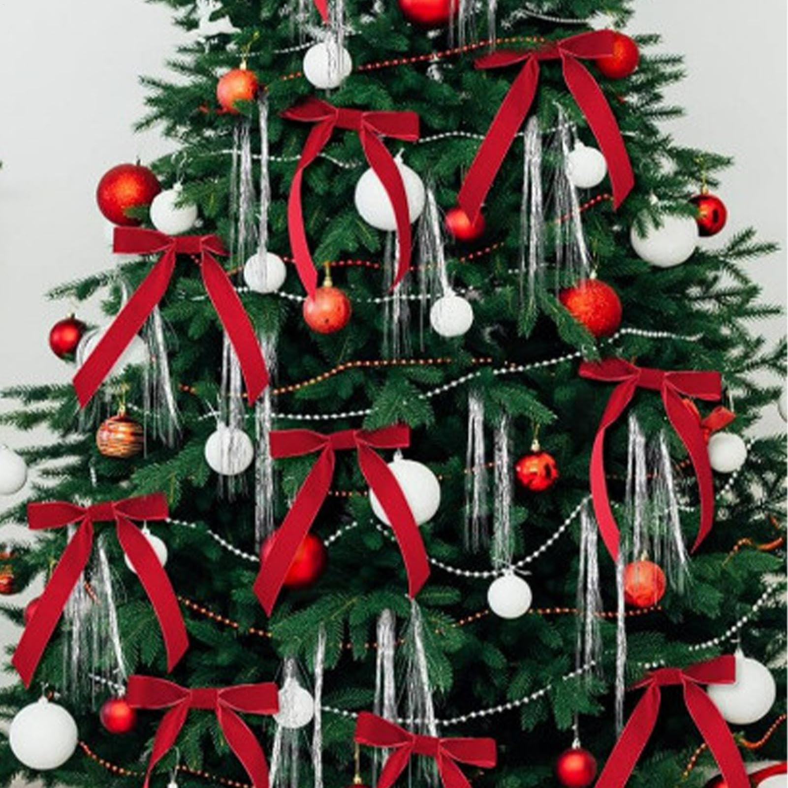 Samtband Rot SCARLET Samt-Weihnachtsbaumschleifen,  Produktbild-Vorschau 9
