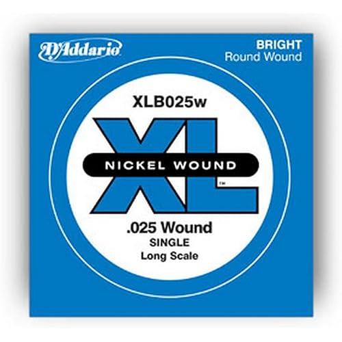 D'Addario XLB125 Nickel Wound Bass Guitar Single String, Long Scale, 125