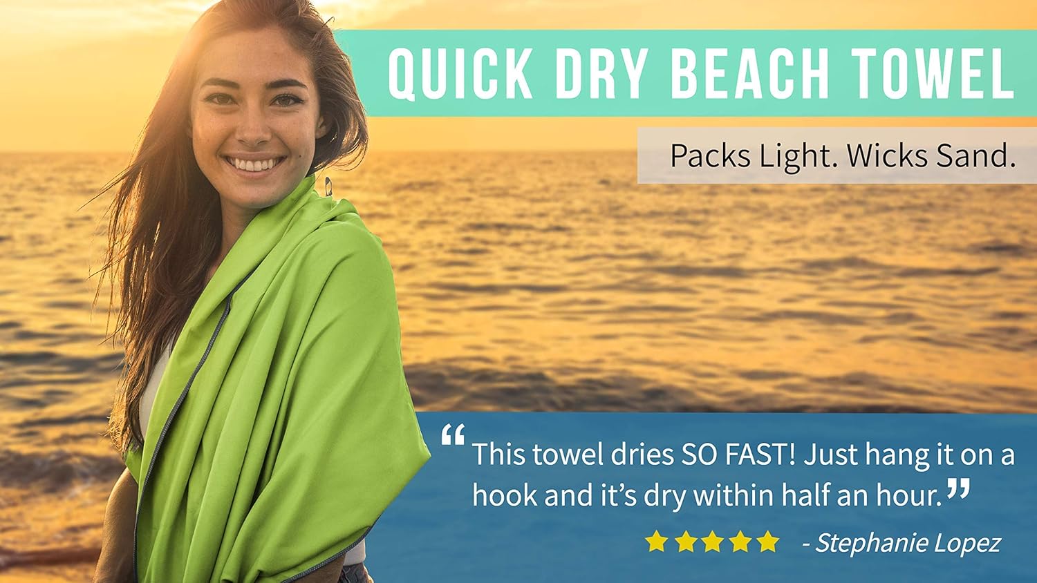 Youphoria Outdoors Traveling Fast Drying Lightweight Camping Towels - 3 Pack : Sports & Outdoors