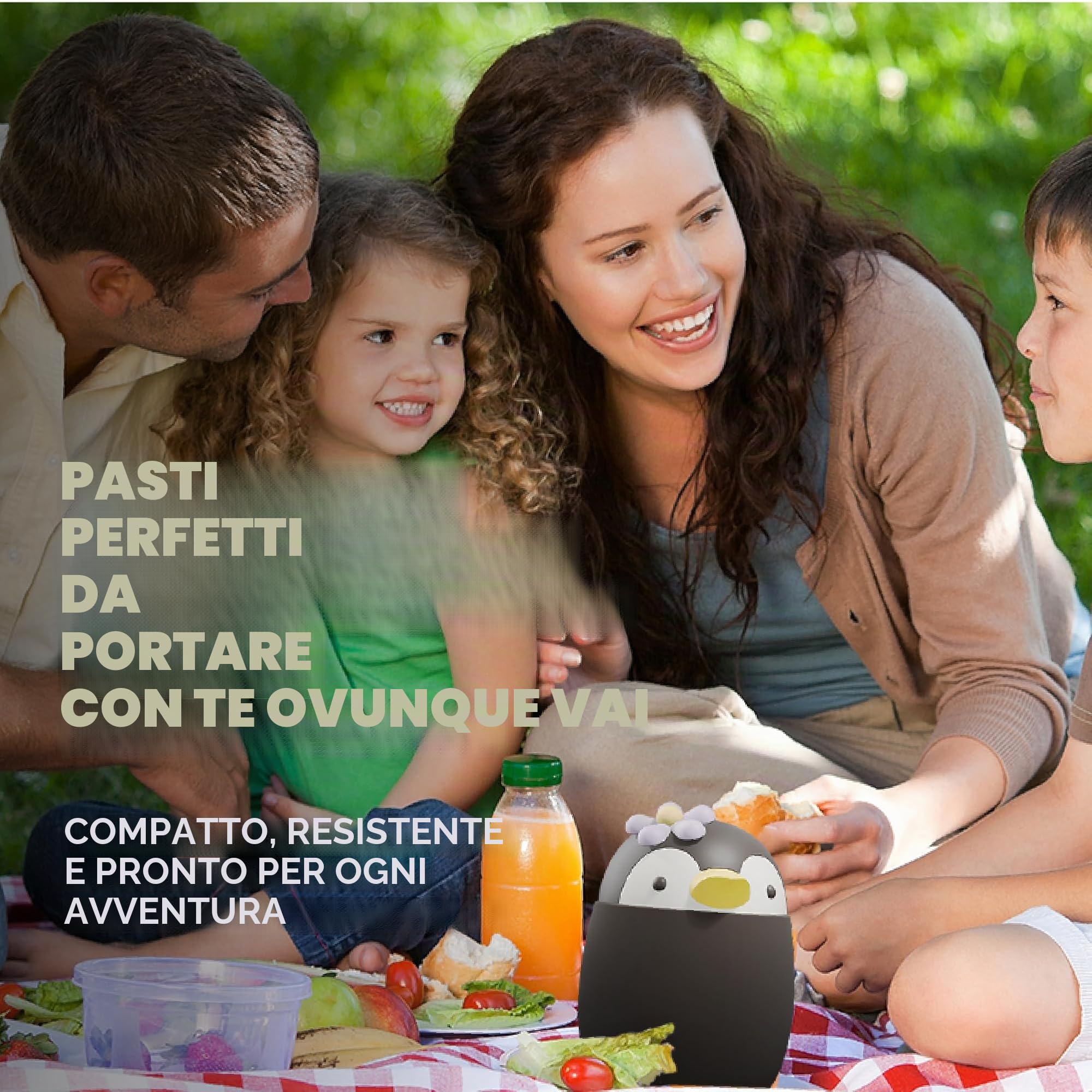 Bestie Foodie - Barattolo isolato per bambini, in acciaio inox senza BPA, a prova di perdite e sigillato all'aspirapolvere, mantiene il cibo caldo o freddo