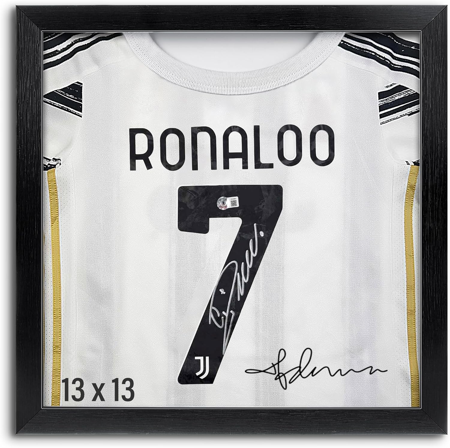 T-Shirt Display Frame, 13" x 13" Black Wood T-Shirt Frame with 98% Uv Protection Acrylic, 1" Depth of Usable Space Shadow Box, Display Case for Shirts, Jerseys, Memorabilia (1 Pack)
