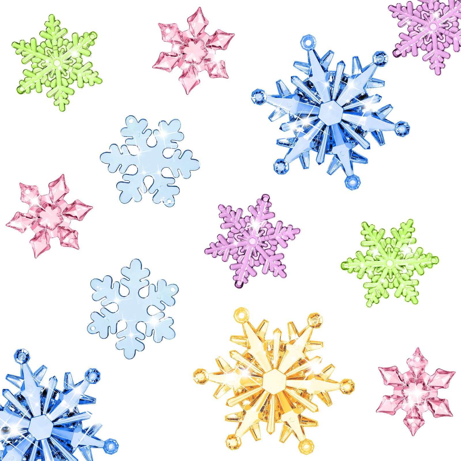 Flocons de neige de Noël pour créer une ambiance hivernale magique autour du sapin