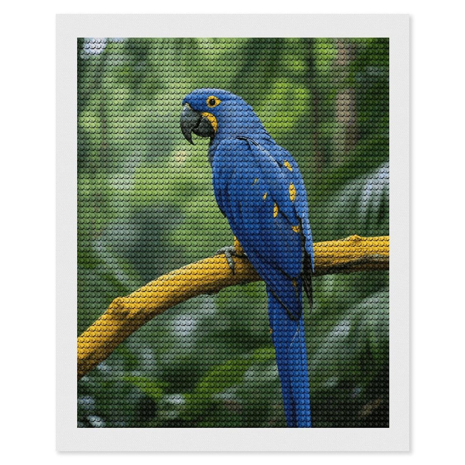 FodPand Bird 5D Diamond Painting Kits for Adults Beginners Full Drill Round Diamond Dots Pictures Gem Art Supplies for Home Wall Room Decoration DIY Craft Set Gift 16x20