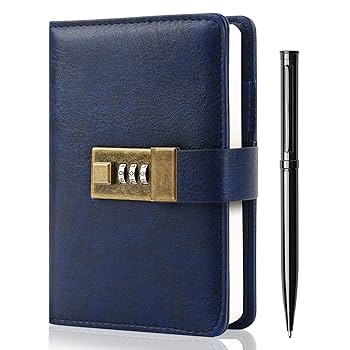 Amazon | WEMATE 日記帳 2024 A6鍵付きノートPUレザーペン