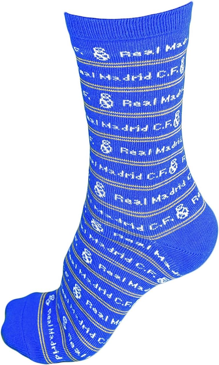 Official Pair of Real Madrid C.F. Crew Socks With Logo, Size 9-13 - Image 2