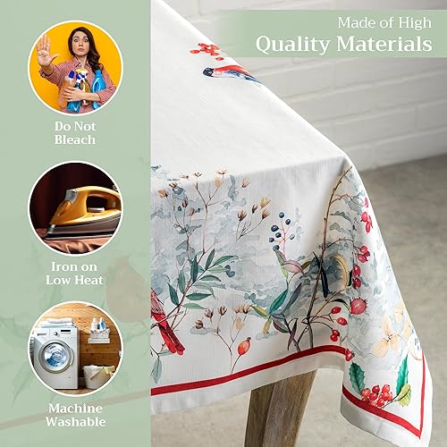 Miniatura 3 de Maison d' Hermine Mantel 100% algodón para mesas rectangulares de cocina, comedor, fiestas, bodas, Acción de GraciasNavidad (60 x 108 pulgadas),