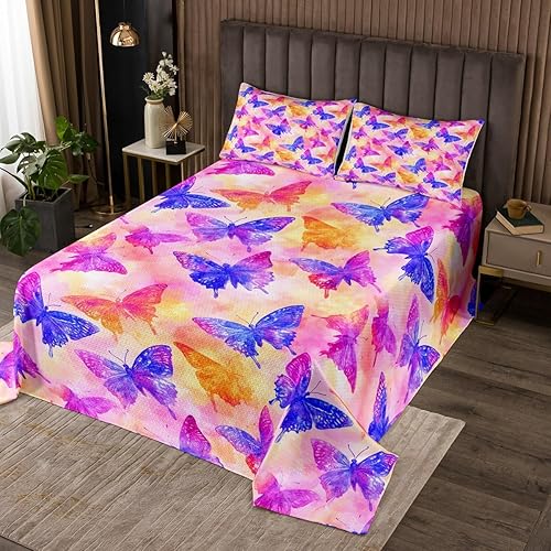 Miniatura 6 de Castle Fairy Juego de edredón floral de margaritas tamaño individual, juego de edredón de flores hippie para niños y adolescentes, decoración de