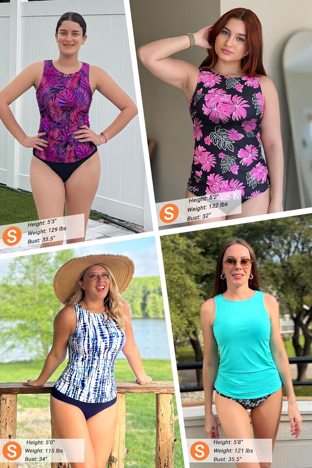 Aqua Eve Women's High Neck Tankini Swimsuits - Two Piece Tummy Control Bathing Suits Modest Swimwear 2025 - Image 6