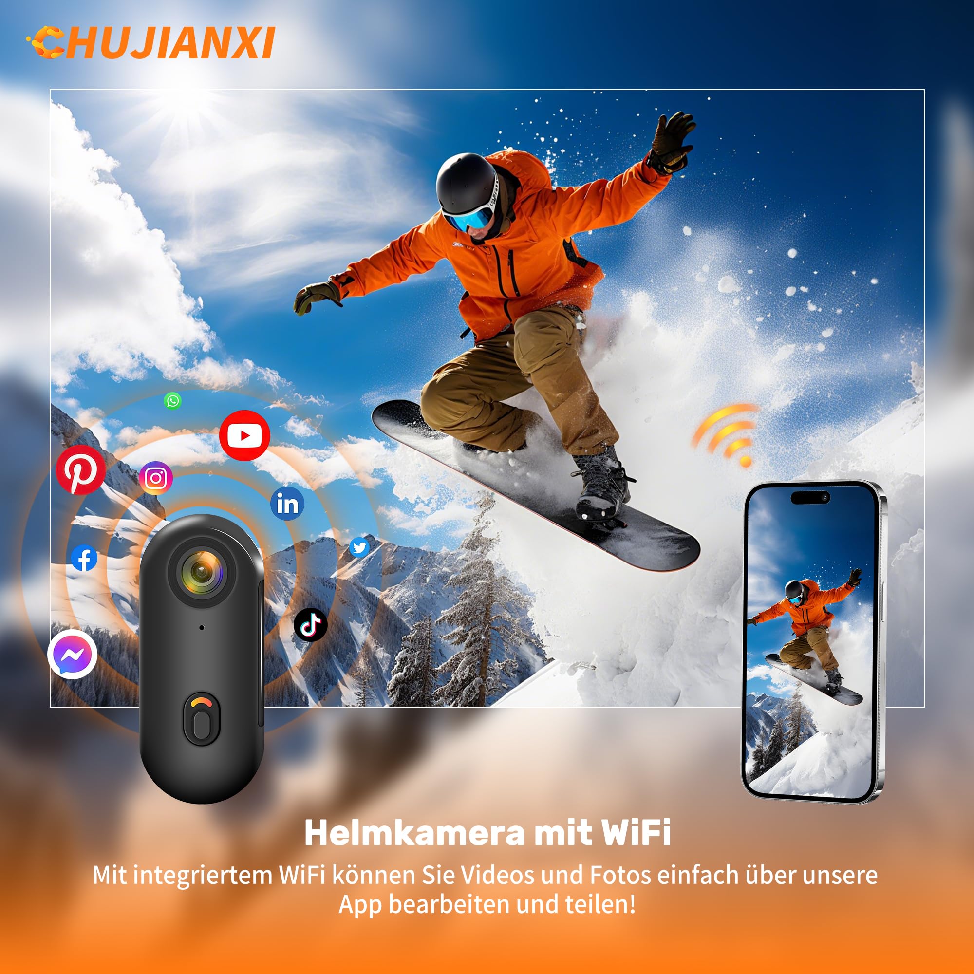 Action Cam WiFi (4K, ohne Display)
