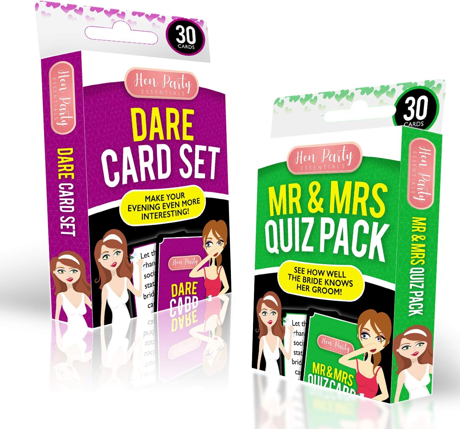30 Hen Party Dare cards and 30 Mrs and Mrs Style Hen Party Games | Hen Party Accessories | Includes Hen Party Theme Ideas and Games Ebook