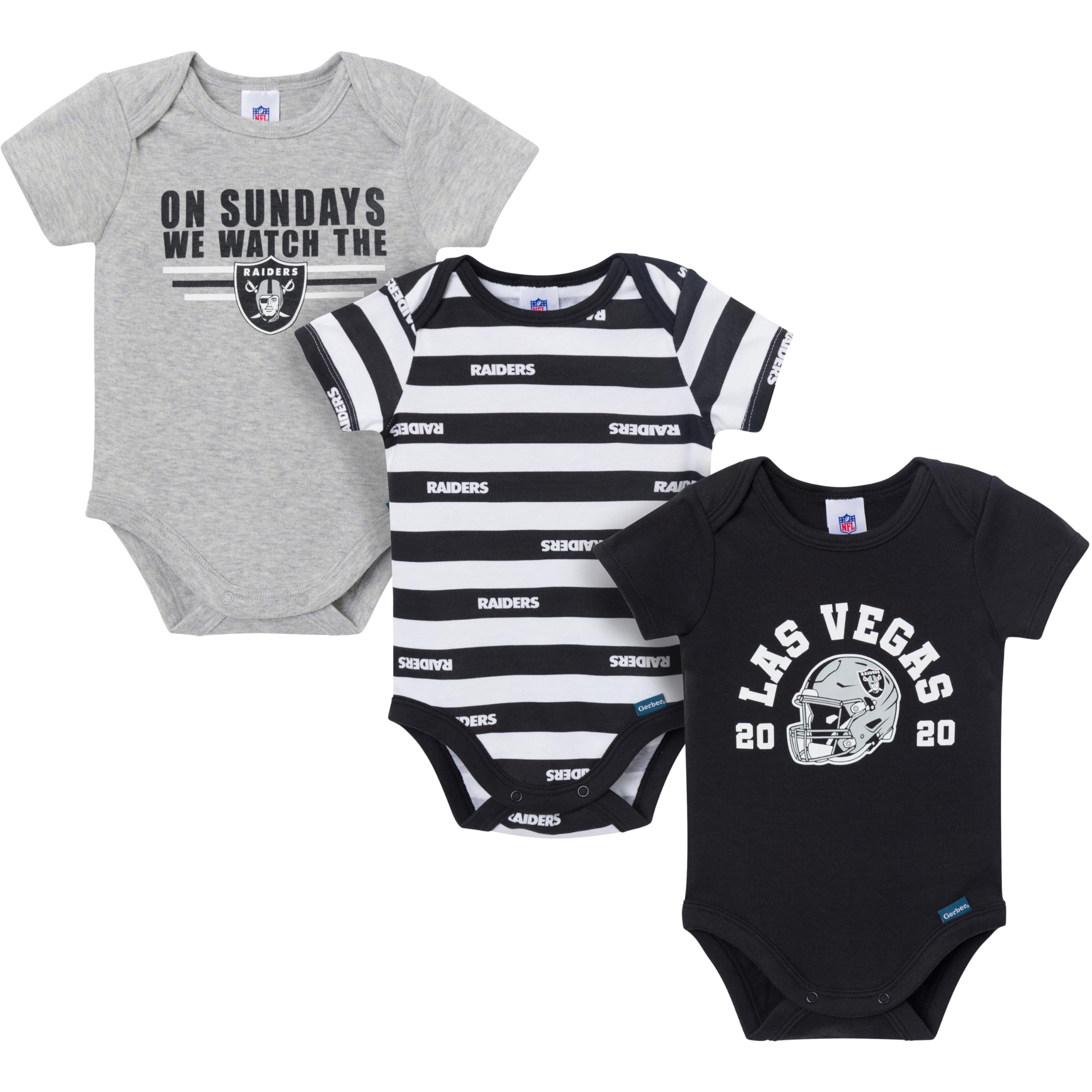 Gerber NFL Baby Boys 3-Pack Onesie Bodysuit