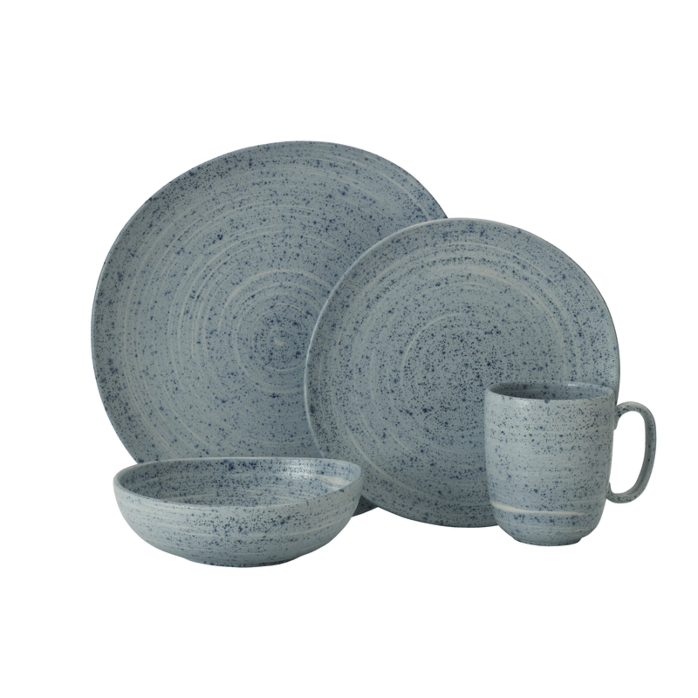 MIKASA5229308 Whistler 4-Piece Place Setting, Service for 1, Blue