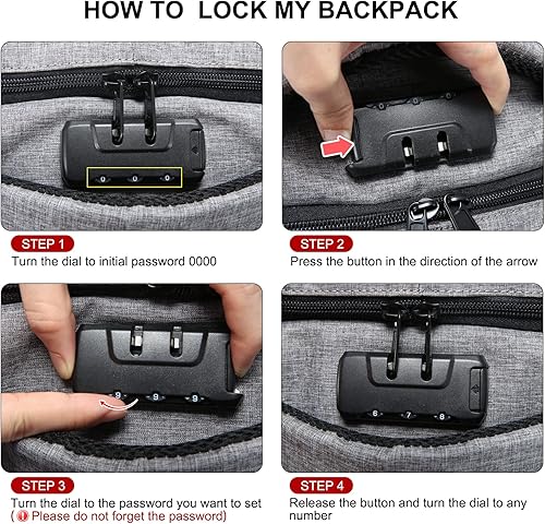 Miniatura 3 de LOVEVOOK Mochila para computadora portátil para mujer, mochila de viaje de trabajo de 17 pulgadas con TSA para profesores, enfermeras, mochila de