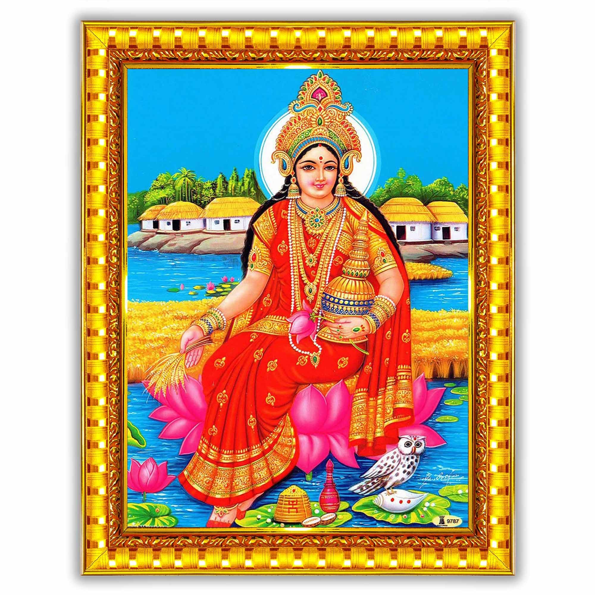 See full amazon price history chart for Pavan Photo Laminations Goddess Lakshmi Devi Laxmi Bhumi Mata Owl Wall Painting Framed Home Decor (Wood,Matte,Gold,Big Size,10 x 12 Inch) R325M Pavan Photo Laminations Goddess Lakshmi Devi Laxmi Bhumi Mata Owl Wall Painting Framed Home Decor (Wood,Matte,Gold,Big Size,10 x 12 Inch) R325M (B09M6BQNFD) Amazon Price History, Amazon Price Tracker