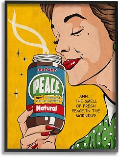 Stupell Instant Peace Funny Vintage Comic
